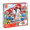 Circuit train bois enfant Maroc — Gare Hape Grand City Station 49 pièces lumières sons projecteur | Bébé Prestige