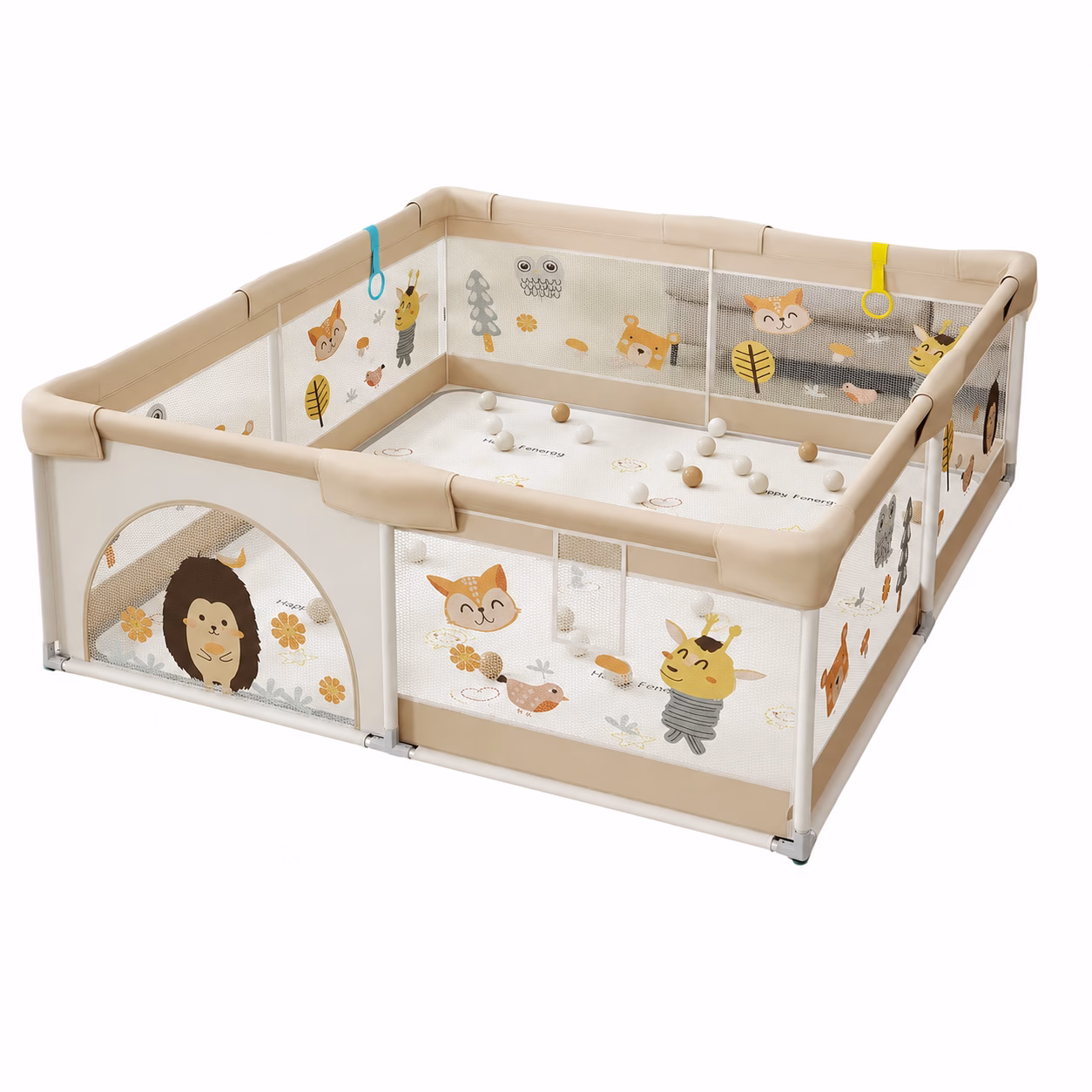 Parc de Jeux Bébé Pliable 200x180 Gris — Espace jeu sécurisé bébé avec tapis et balles au Maroc | Bébé Prestige Parc de Jeux Bébé Pliable Maroc 200x180 cm Gris — filet respirant, tapis et balles inclus | Bébé Prestige