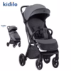 Poussette Compacte Légère Maroc Kidilo C5F Gris — pliage valise, harnais 5 points, canopy extensible | Bébé Prestige