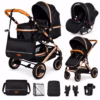 Poussette 3 en 1 avec siège auto noir
